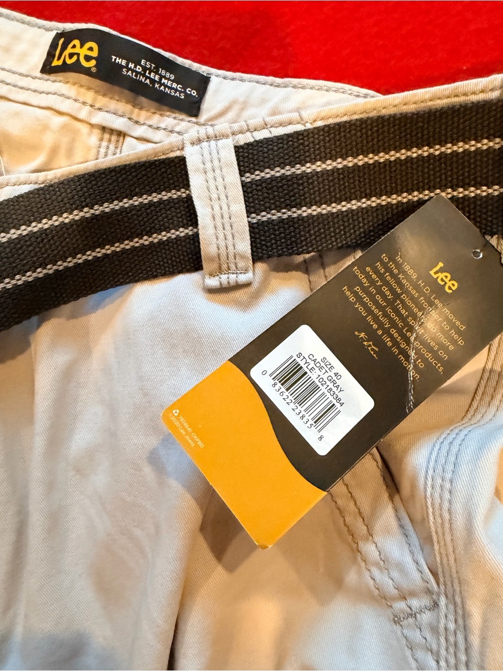 BUNDLE FOR $12 Men's LEE Cargo Shorts - Khaki & White Utility Styles - Picture 4 of 8